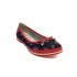 Дамски дънкови равни обувки ELIZA червено и синьо