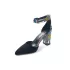 Черни дамски елегантни сандали на ток Елиза с змийски мотиви