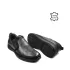 Мъжки обувки с ластици от кожа в черен цвят