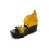 Дамски ежедневни сандали Елиза в жълт цвят на средна платформа