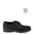 Качествени черни мъжки обувки от естествен набук...