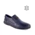 Мъжки обувки от естествена кожа с ластици в син цвят 13054