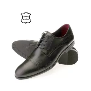 Черни мъжки елегантни обувки от естествена кожа 13...