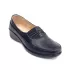 Ниски черни дамски обувки с ластик от еко кожа