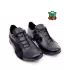 Български мъжки обувки от кожа и велур в черно