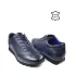 Мъжки обувки с връзки от естествена кожа в син цвят
