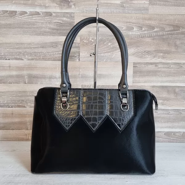Черна елегантна дамска чанта 73062-2