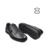 Мъжки обувки от естествена кожа и набук в черно