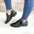Ниски дамски обувки от черна кожа и черен лак