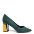 Елегантни дамски обувки Eliza в зелено с цветен то...