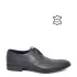 Черни мъжки официални обувки с декоративни шевове