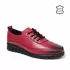 Ниски дамски обувки в цвят бордо 21029-3