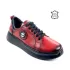 Спортни дамски обувки от кожа в червен цвят