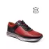 Мъжки спортни обувки с перфорация в червено и черно