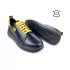 Спортни дамски обувки от кожа в черен и жълт цвят