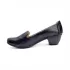 Дамски летни обувки на дебел ток в черно