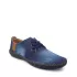 Удобни дънкови мъжки шити обувки в синьо с връзки
