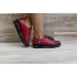 Червени дамски спортни обувки от естествена кожа