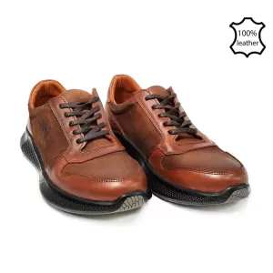 Мъжки обувки с връзки в кафяв цвят 13159-1...
