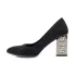 Черни дамски елегантни обувки Елиза от велур