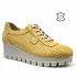 Жълти дамски летни обувки на средна платформа
