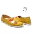 Ниски летни дамски обувки в цвят горчица с шито ходило