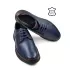 Мъжки обувки от кожа с връзки в синьо и кафяво