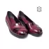 Дамски ежедневни обувки от кожа и лак в бордо