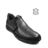 Мъжки обувки с ластици от кожа в черен цвят