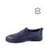 Тъмно сини мъжки обувки от естествена кожа с ластици