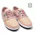 Розови дамски обувки с перфорация на равна подметка