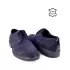 Тъмно сини мъжки обувки от естествен набук