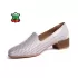 Бели български дамски обувки SANTONELLI на нисък ток