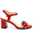 Червени дамски сандали Eliza със змийски мотиви...