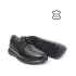 Мъжки обувки от естествена кожа с връзки в черно