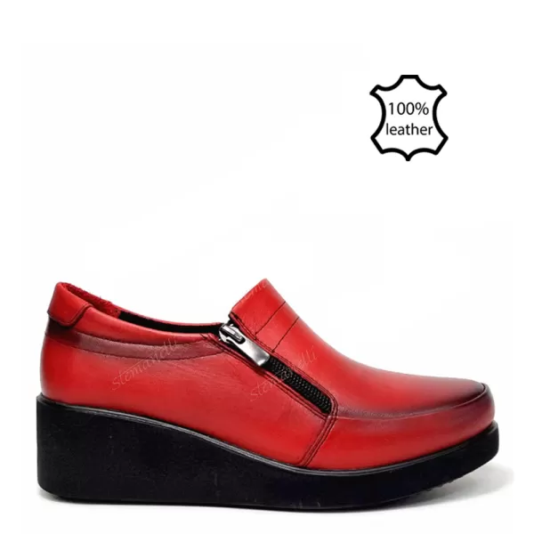 Червени дамски ежедневни обувки 21025-4