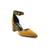 Жълти велурени дамски елегантни обувки на ток Елиза