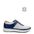 Мъжки спортни обувки с перфорация в бяло и синьо