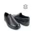 Мъжки ежедневни обувки от черен шагрен с ластик