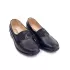 Ниски черни дамски обувки с ластик от еко кожа
