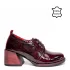 Дамски ежедневни обувки в бордо на ток 21004-2