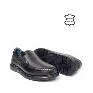 Мъжки обувки от естествена кожа без връзки в черно...