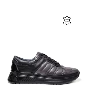 Мъжки ежедневни обувки в черно и сиво 13162-1...