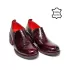 Дамски ежедневни обувки в бордо на ток 21003-2