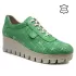 Зелени дамски летни обувки на платформа...