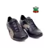 Български мъжки обувки от кожа в черно и сиво