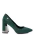 Дамски елегантни обувки Елиза в зелен велур...