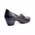 Дамски летни обувки на дебел ток в черно