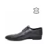 Черни мъжки елегантни обувки с декоративна щампа