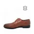 Кафяви официални мъжки обувки от кожа с връзки